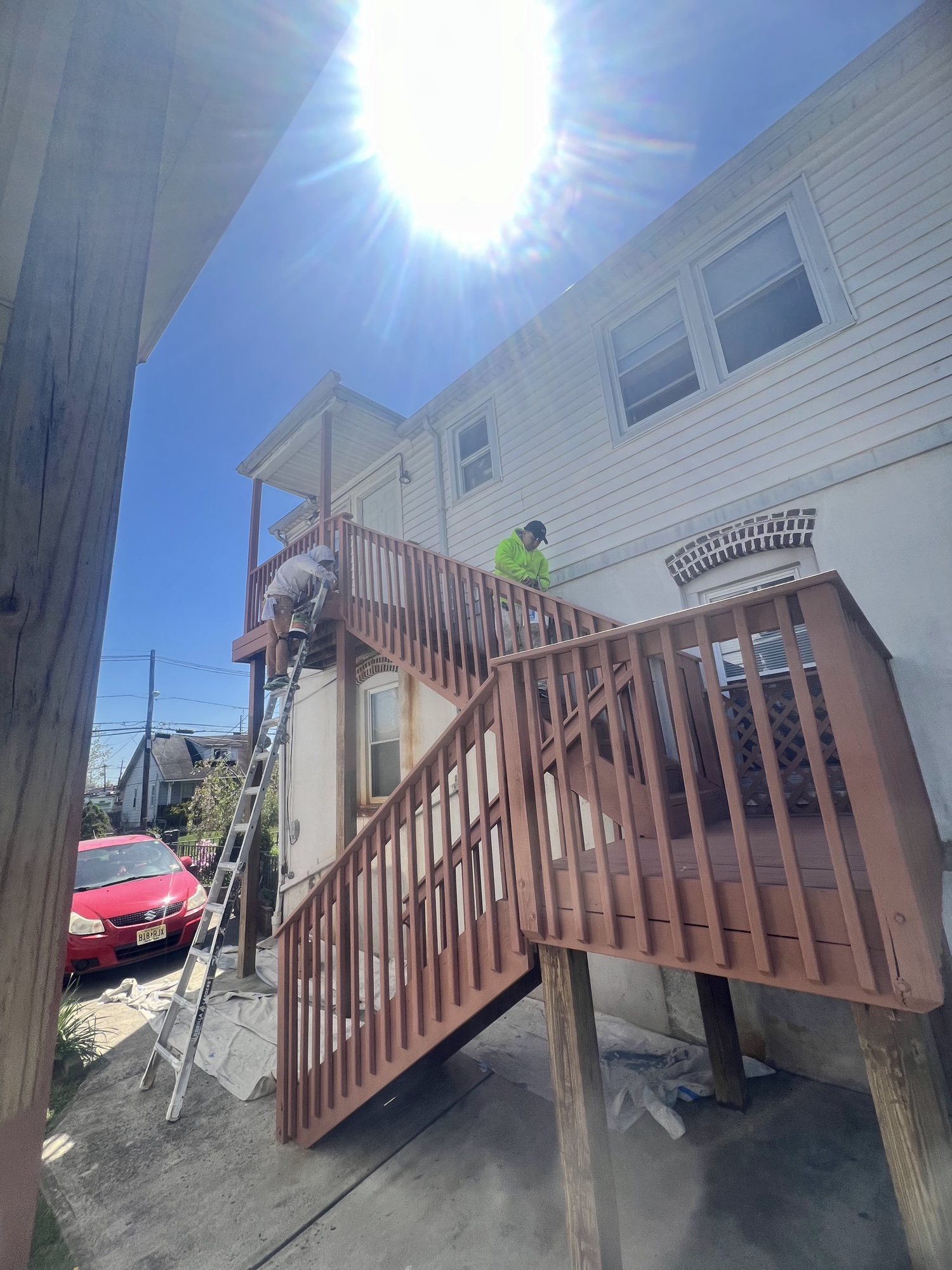 Professional deck staining project, Somerset County NJ