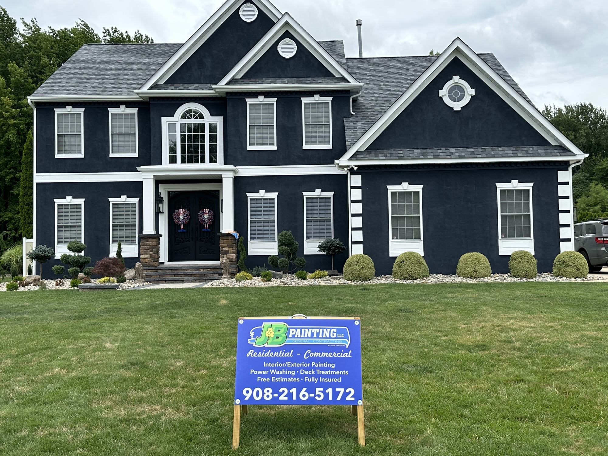 Colonial exterior painting by J&B Painting, Basking Ridge NJ
