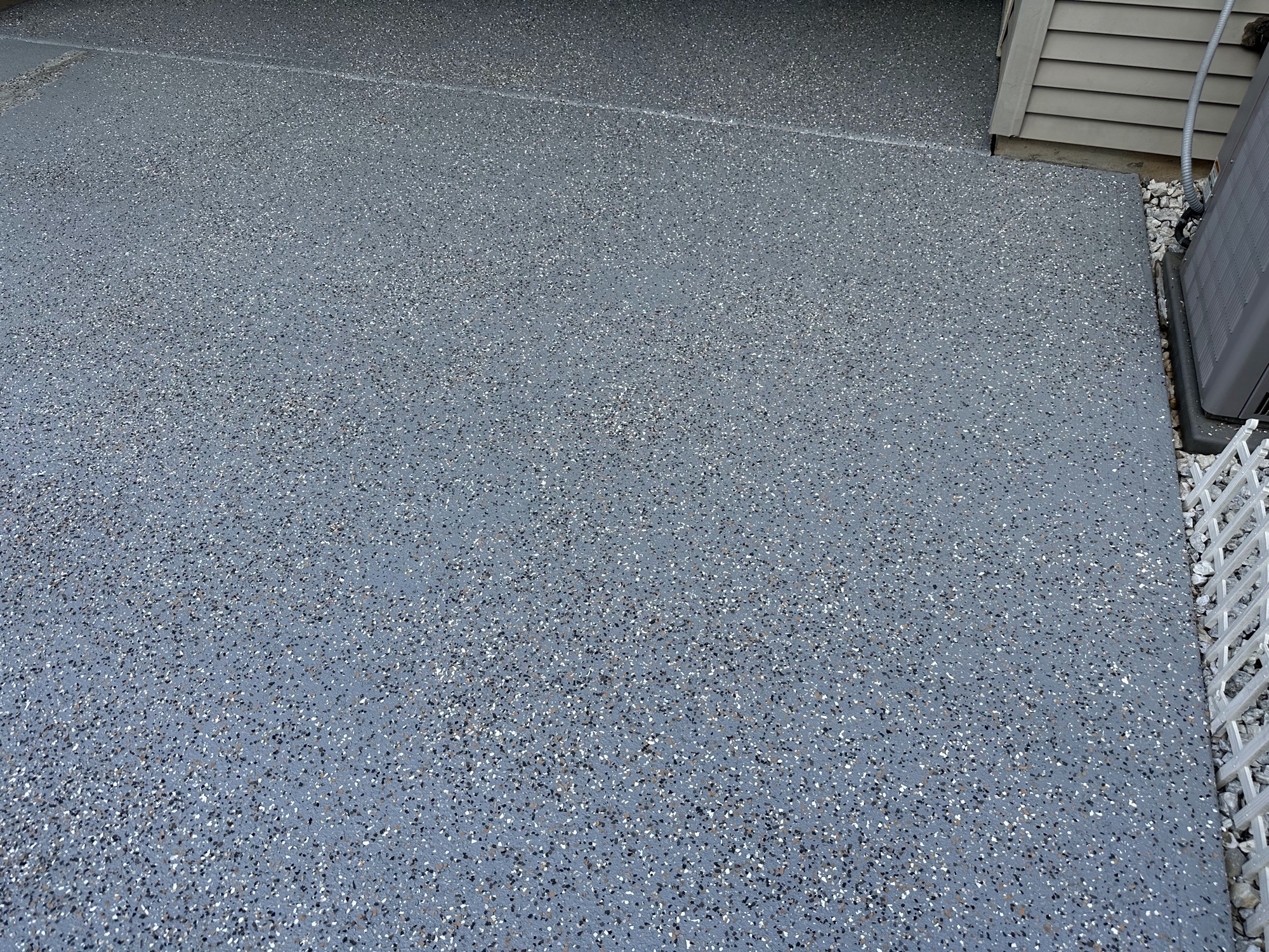 Residential epoxy floor installation, professional grade