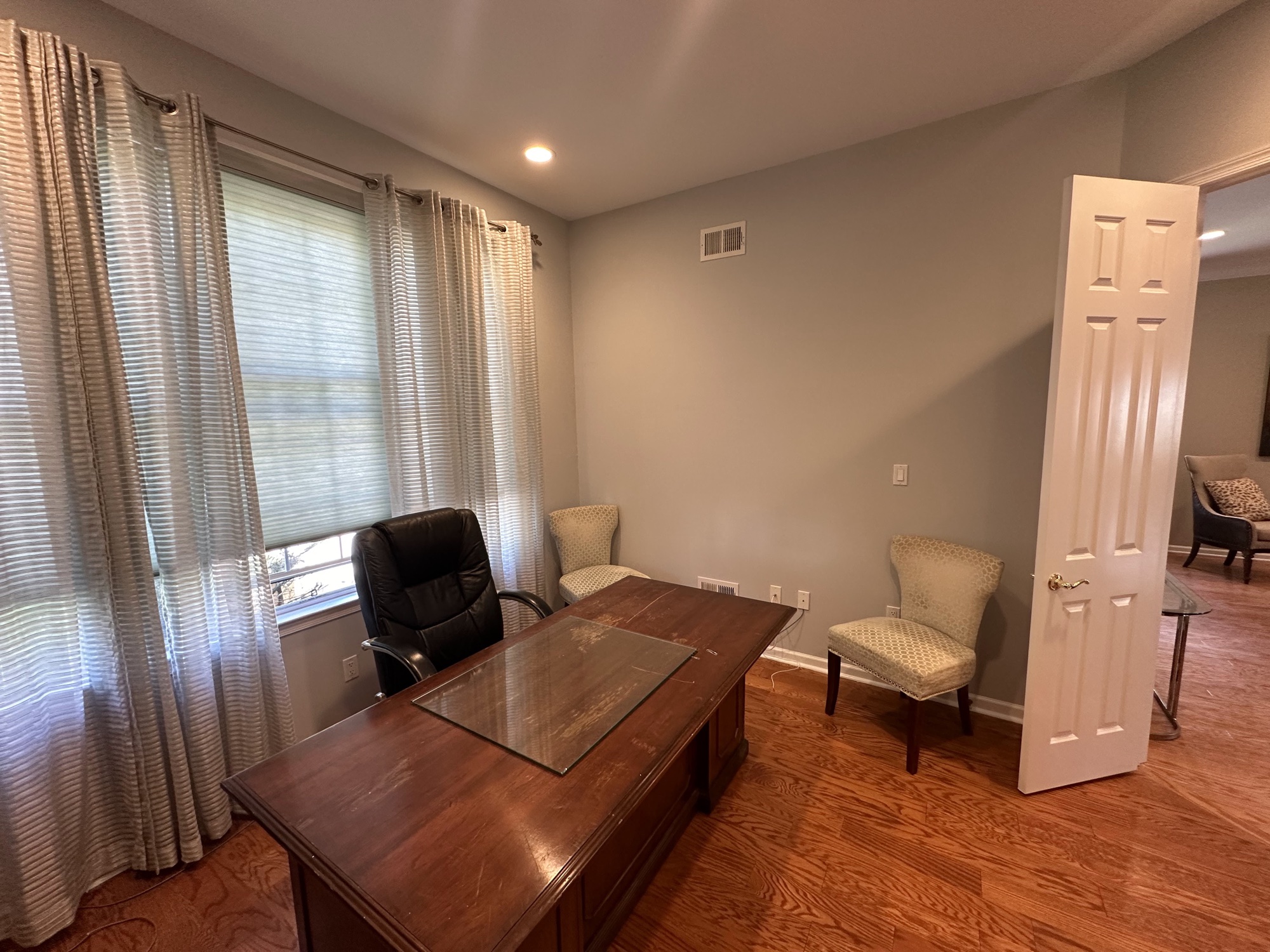 Home office interior painting with clean modern finish