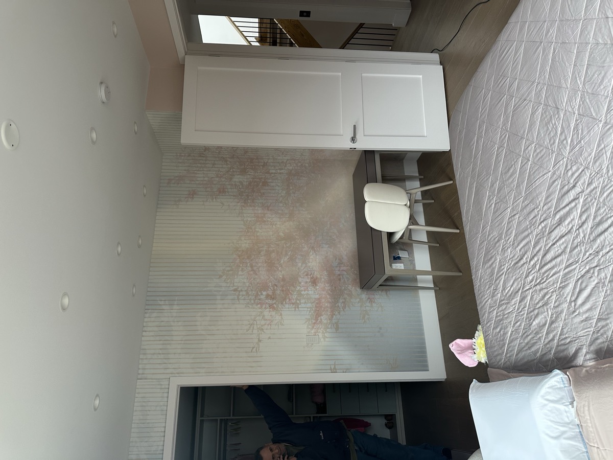 Cherry blossom mural wallpaper wider view in bedroom